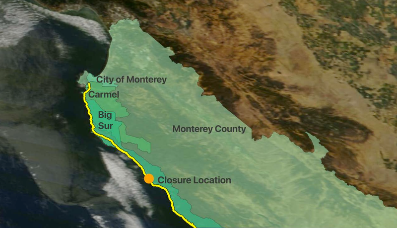 Highway 1 Road Closure.